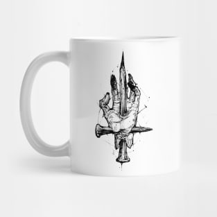 Necro hand tattoo desing Mug